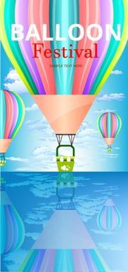 balloon festival banner colorful flying objects decoration