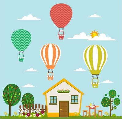 balloons performance theme nice house decoration colorful design