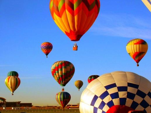 balloons sky colorful