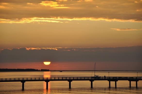 baltic sea sunset sea