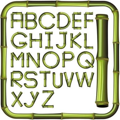 bamboo creative letters 01 vector