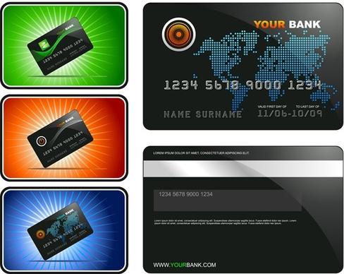 bank card template vector