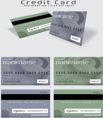 bank savings card templates psd