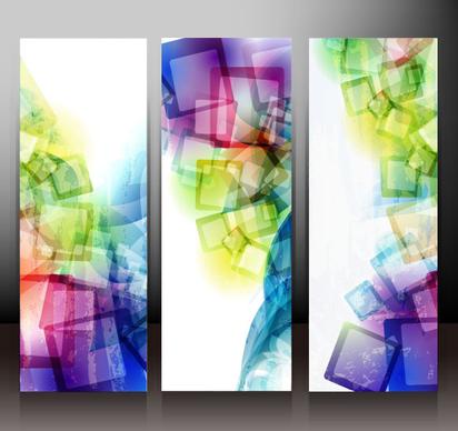 banner design elements abstract of vector