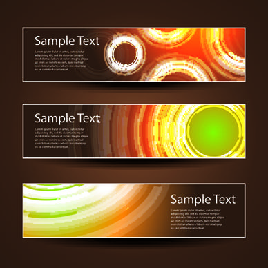 banner design elements abstract vector