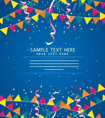 banner template eventful style colorful flag ribbon decor