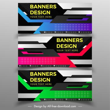 banner templates abstract modern technology design