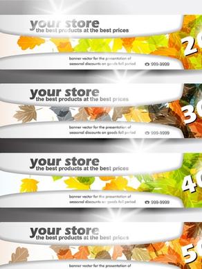 banners of various themes 01 vector