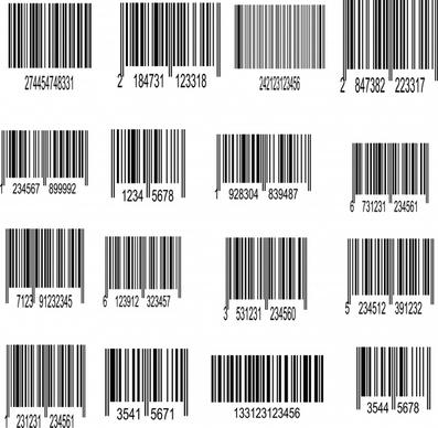 barcode labels vector