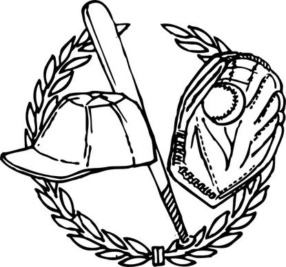 Baseball Crest clip art