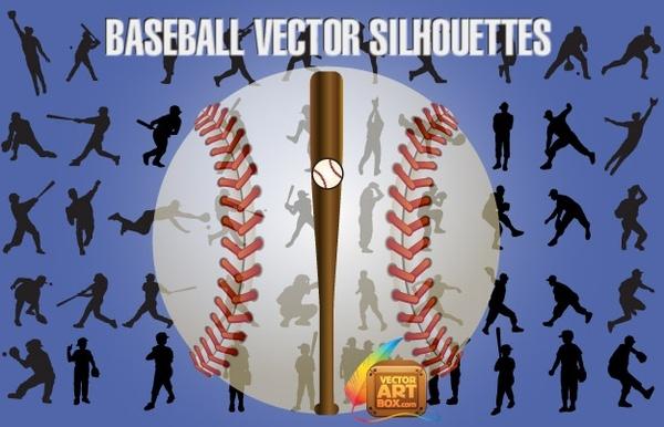 Baseball Vector Silhouettes