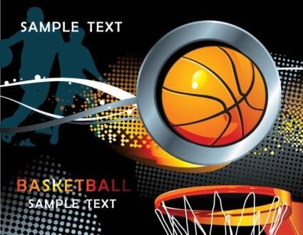 basketball element background vector design