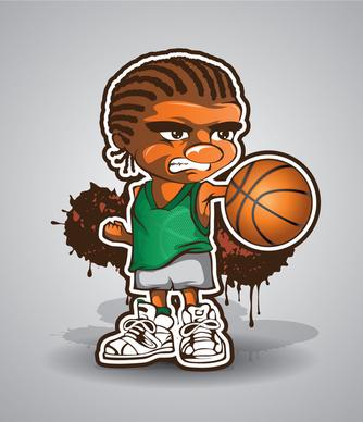 basketball player emoticon