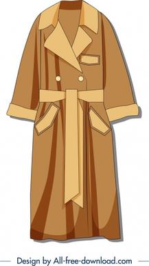 bathrobe template flat brown design