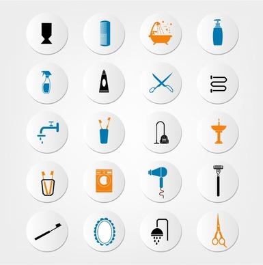 Bathroom and toilet icons