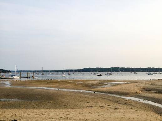 beach with boats
