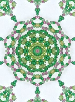 beaded green pattern