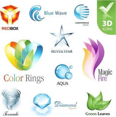 logo design elements multicolored modern shapes