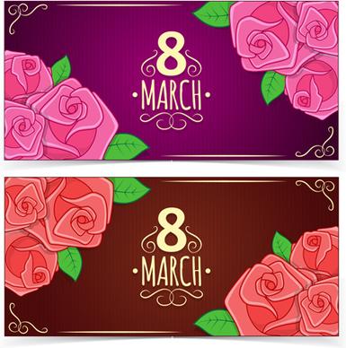 beautiful 8 march womens day banner vector