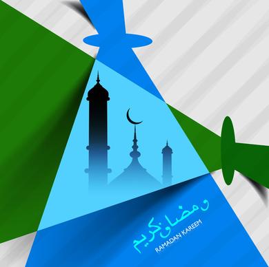 beautiful arabic islamic ramadan kareem colorful vector