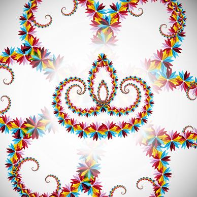 beautiful artistic with floral colorful decoration for diwali festival celebration vector illustration