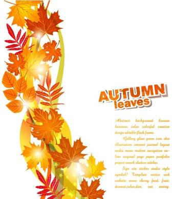 beautiful autumn leaf background 02 vector