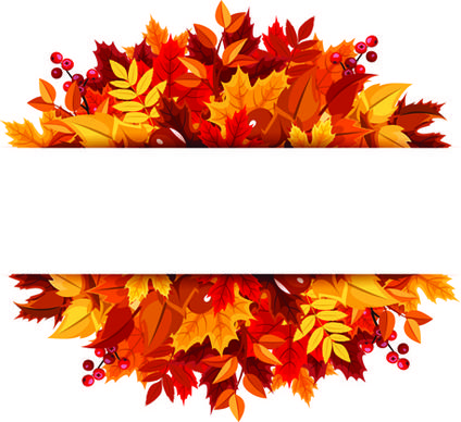 beautiful autumn leaves vector background graphics