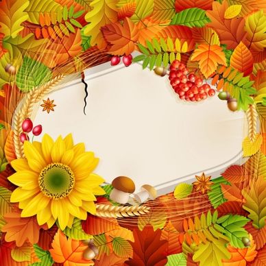beautiful autumn photo background 01 vector