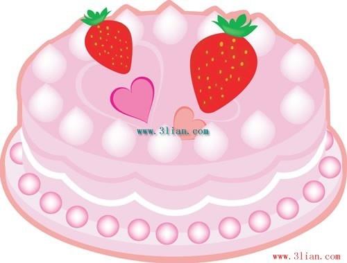 beautiful birthday cake vector