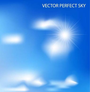 beautiful blue sky 02 vector