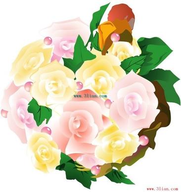 beautiful bouquet of flowers vector