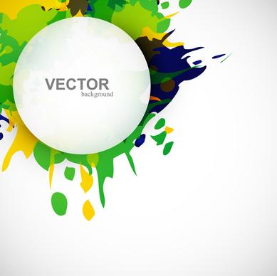 beautiful brazil colors circle splash grunge background vector