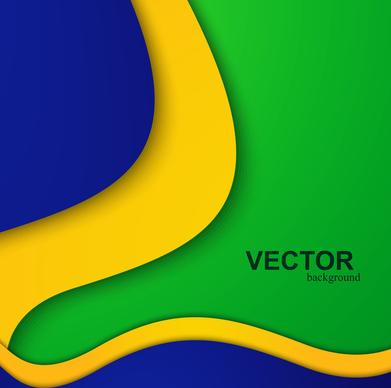 beautiful brazil colors concept card colorful background vector