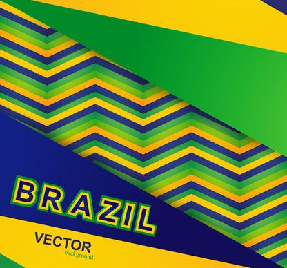 beautiful brazil colors concept card colorful pattern texture vector illustration