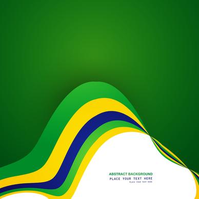 beautiful brazil flag wave concept colorful background