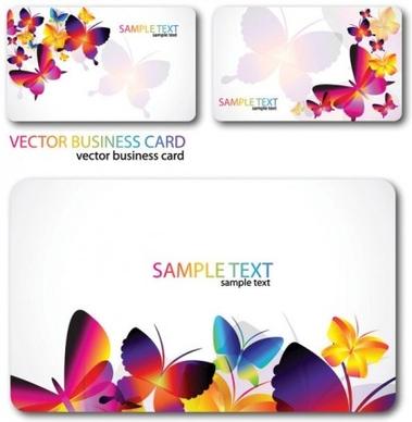 beautiful butterflies cards background vector