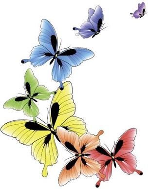 beautiful butterflies design vectors graphics