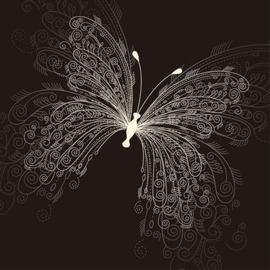 beautiful butterfly pattern 01 vector