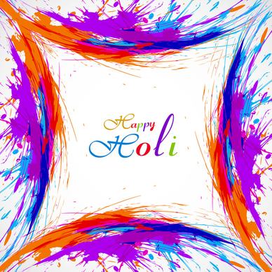 beautiful card colorful holi gulal presentation celebration festival vector background