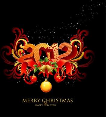beautiful christmas background 04 vector