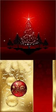 beautiful christmas ball background vector