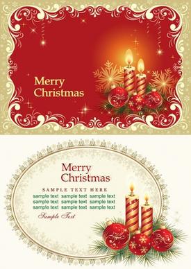 beautiful christmas cards vector
