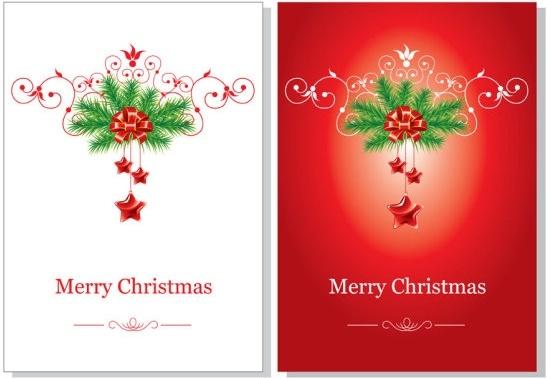 beautiful christmas cards vector