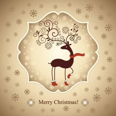 beautiful christmas greeting card 02 vector