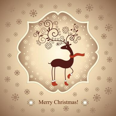 beautiful christmas greeting card vector