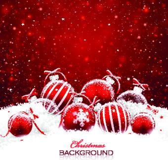 beautiful christmas red background vector