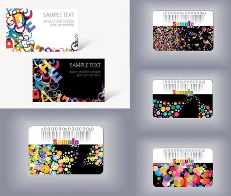 beautiful color card vector the trend