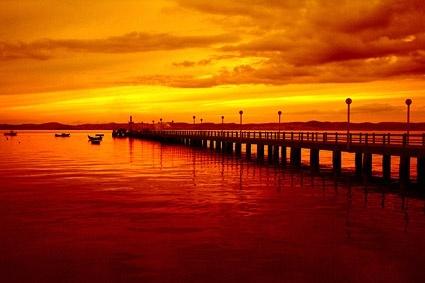 beautiful evening pier picture