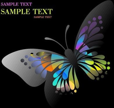 beautiful floral butterfly creative background art