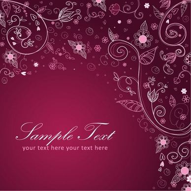 beautiful floral decorative vector graphic